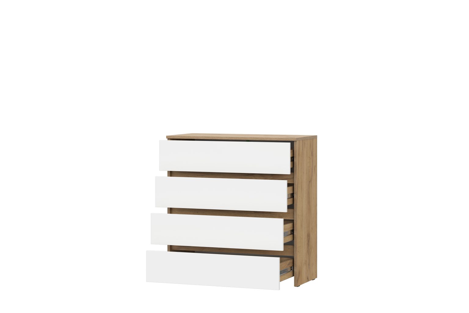 NEXT 1 Wardrobe Combined 4-Door Oak Golden/White