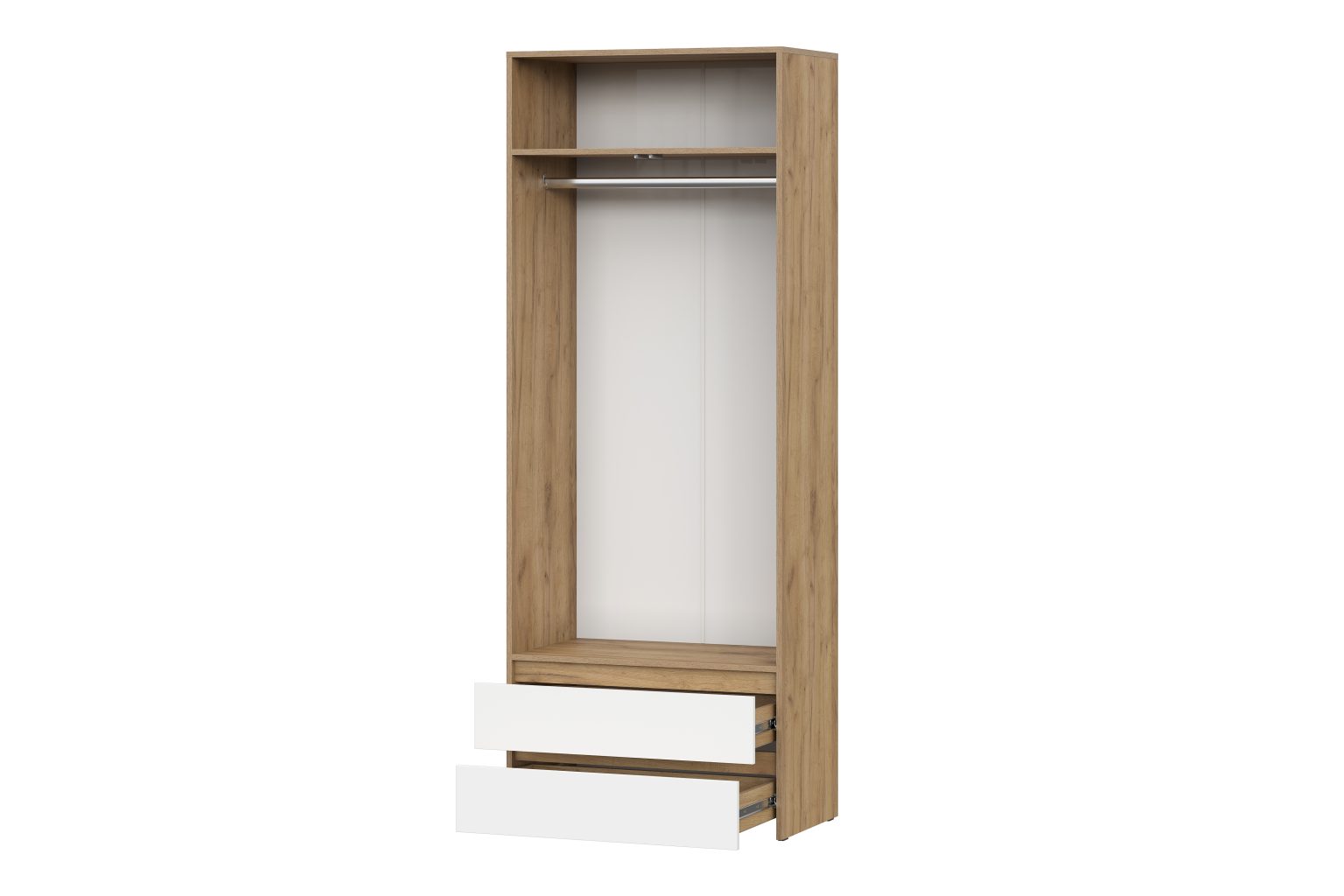 NEXT1 Bedside Cabinet Oak Gold/White
