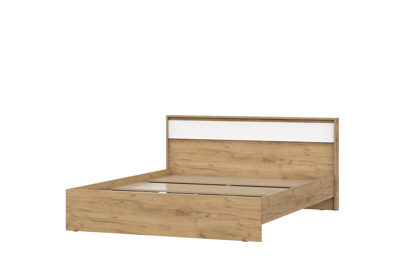 Double bed NEXT 1 1.6x2.0 Oak Gold/White