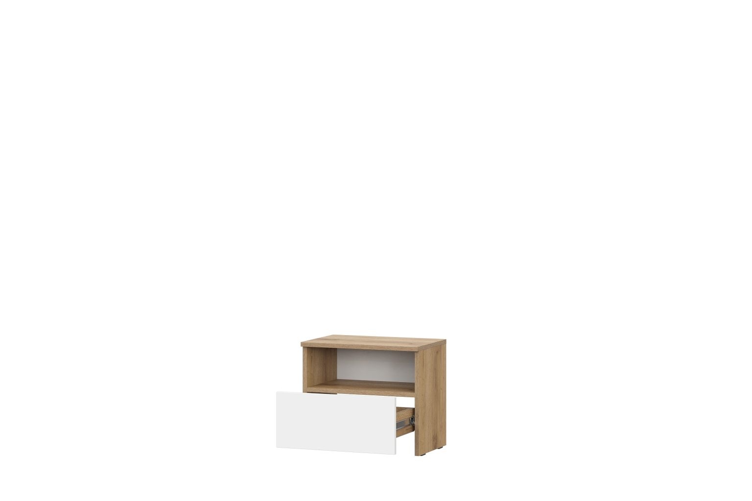 NEXT 1 Wardrobe 2-Door with drawers Oak Gold/White