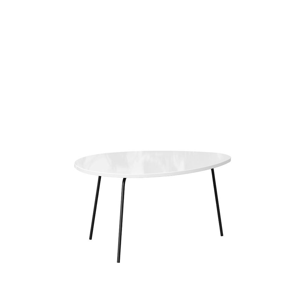 Coffee table type 3 low White gloss 685