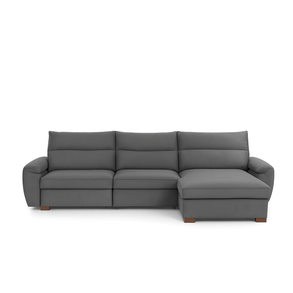 SHAPE Modular sofa with ottoman Orka 16 Grey