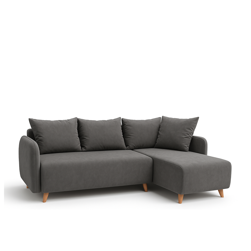 LILA Corner sofa 3BK ottoman Formula 998 Grey