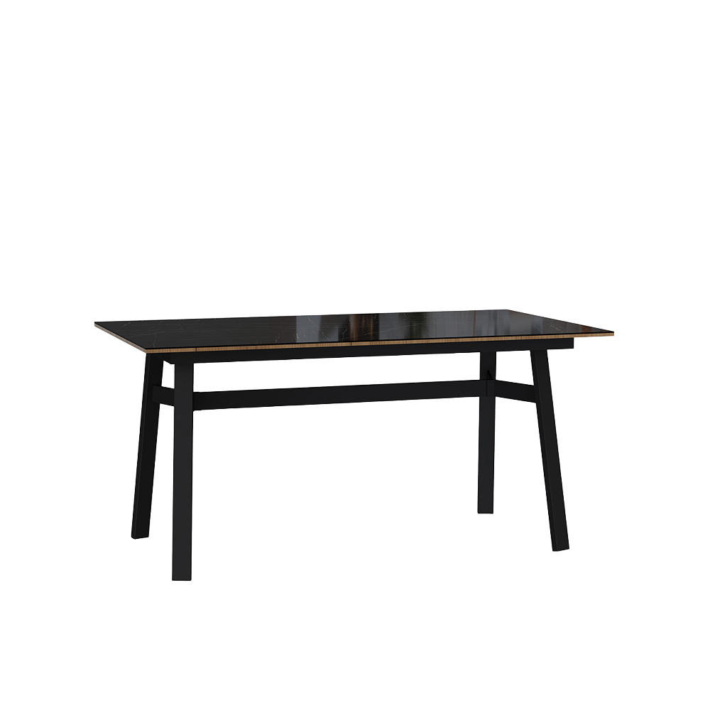 MARMO Dinning table 1600x900 (Statuario/Black)