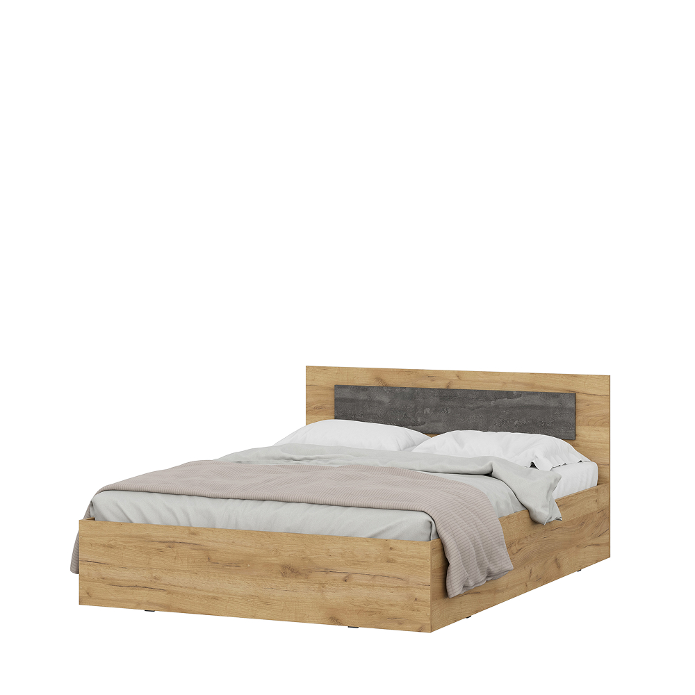 MSP Universal double bed 1.4х2.0 Golden oak / Dark stone