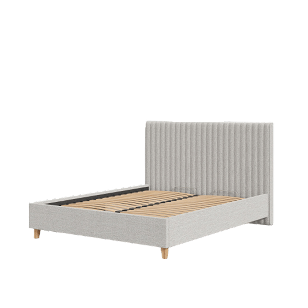 BARI Bed 1600 soft with lifting mechanism fabric Beatto Plan-1 Light Gray