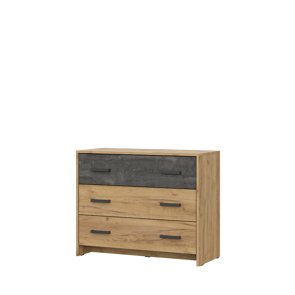 MSP Dresser 3 boxes Golden oak / Dark stone