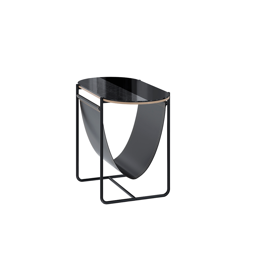 Coffee table type 9 Black/Pietro black stone