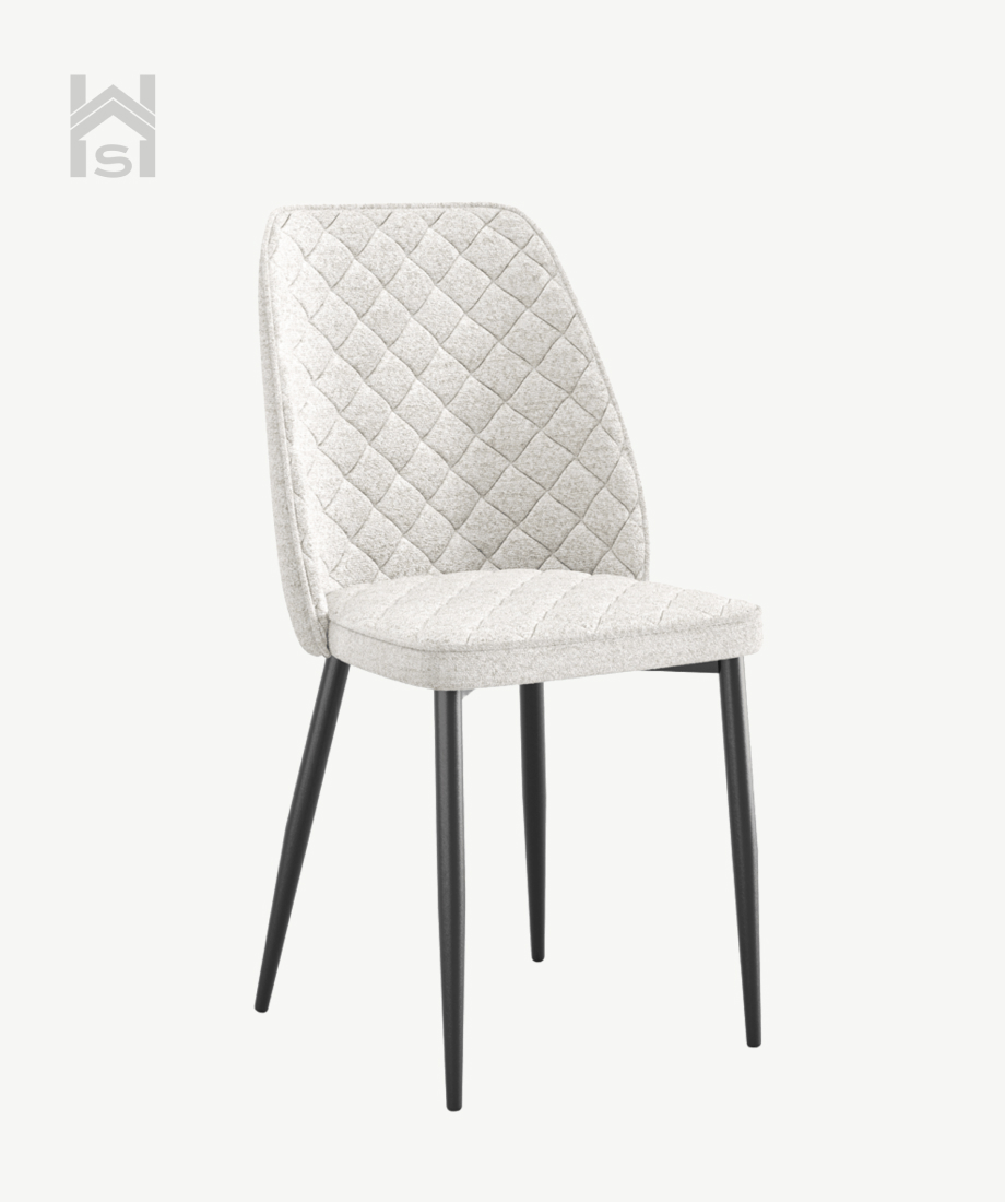 Chair LEON soft with base fabric Bingo 31 metal support Beige