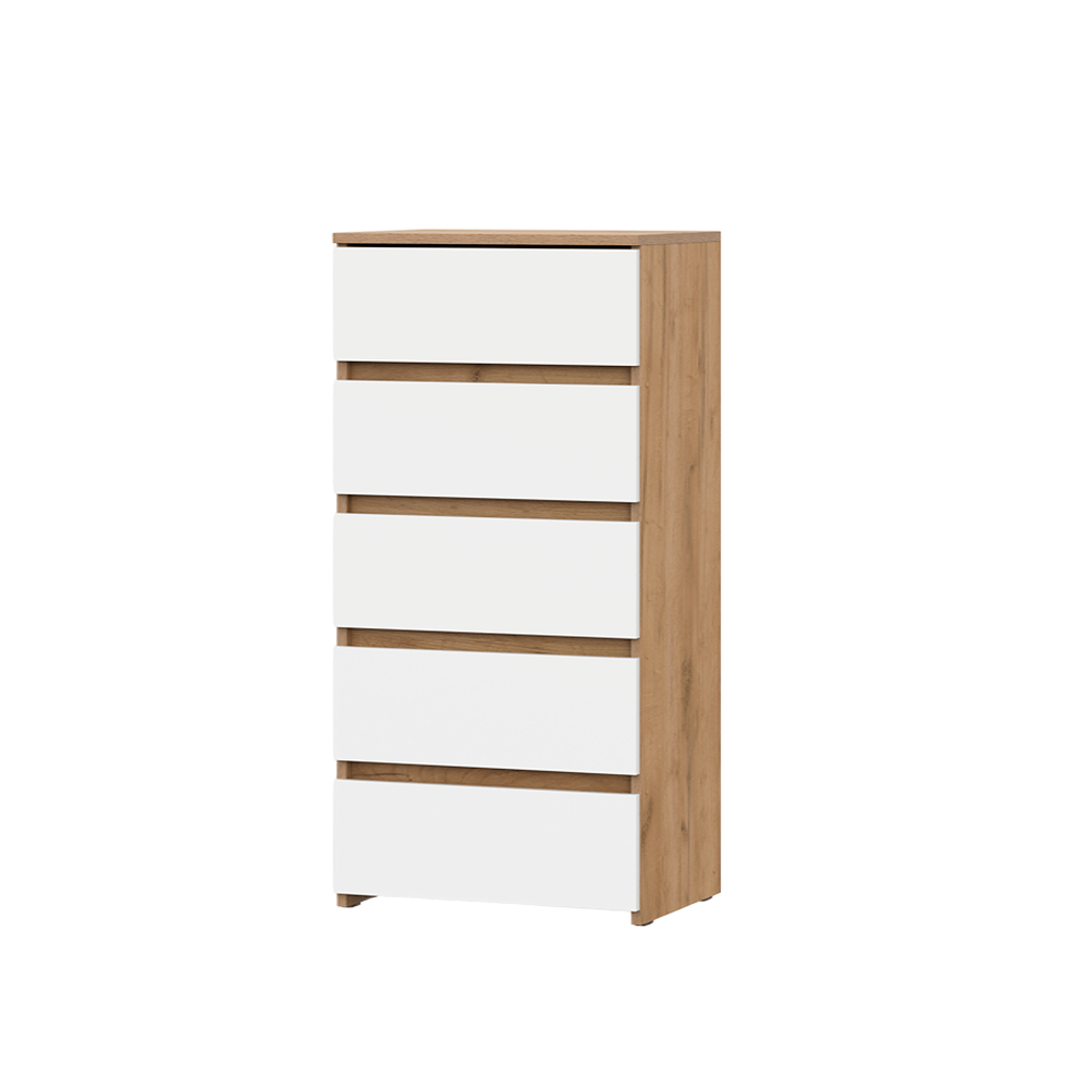 NEXT Chest 5-drawers Oak Golden/White