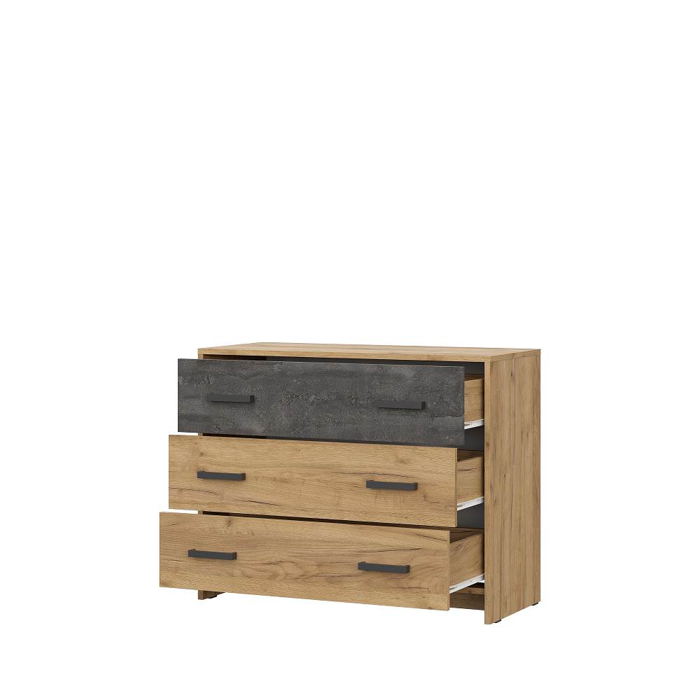 MSP Dresser 3 boxes Golden Oak / Dark stone