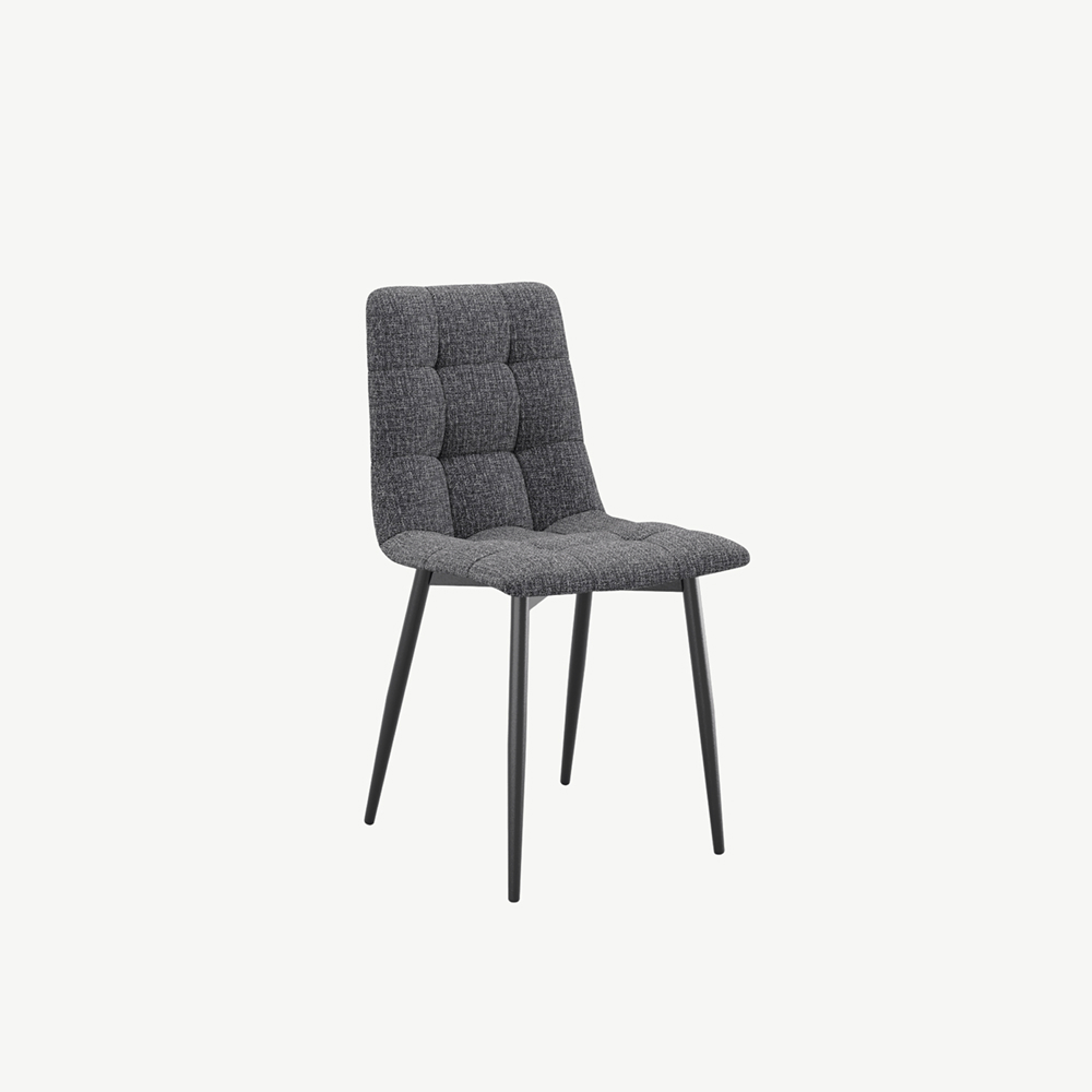 Chair RALF soft with base fabric Bingo 25 metal support Gray