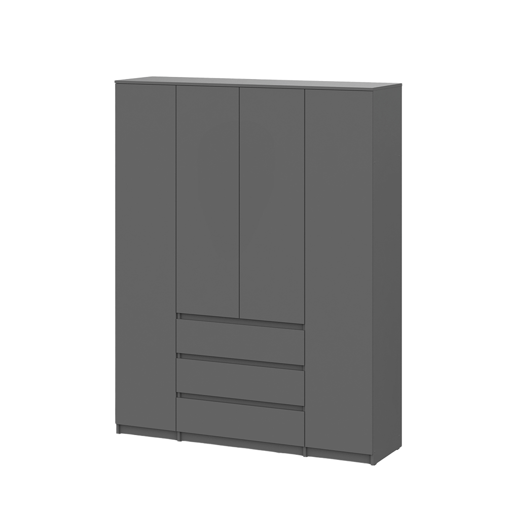DENVER 4-Doors Wardrobe with 2 boxes
