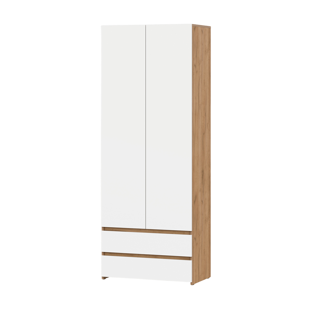 NEXT Wardrobe 2-Door with drawers Oak Gold/White