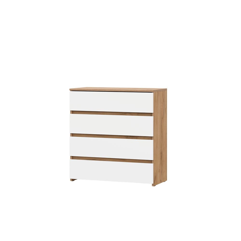 NEXT 1 Chest 4-drawers Oak Golden/White
